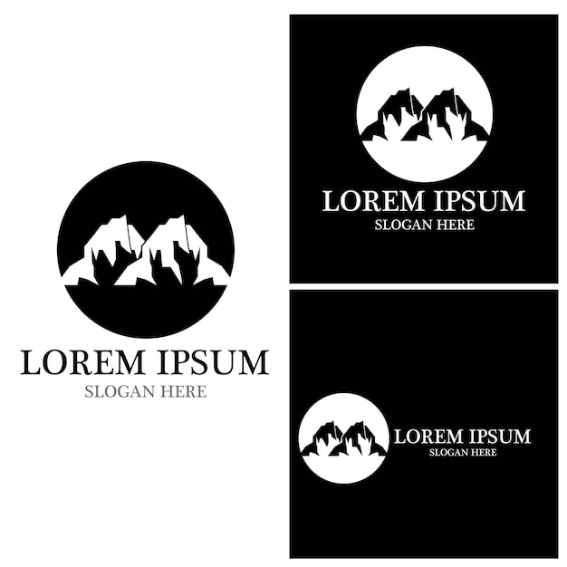 Mountain icon Logo Template Vector illustration design