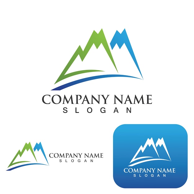 Mountain icon Logo Template Vector illustration design