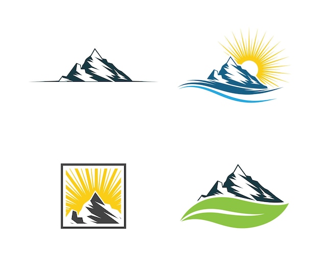 Mountain icon Logo Template Vector