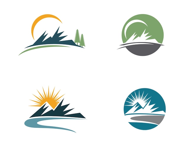 Mountain icon Logo Template Vector