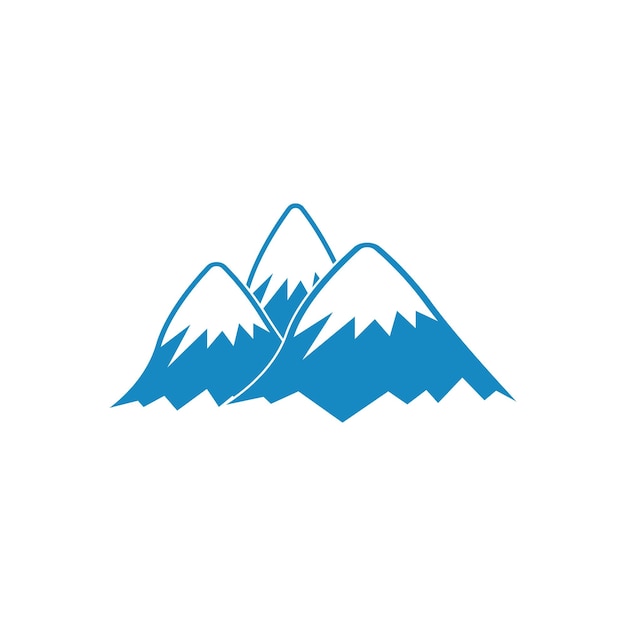 山のアイコンのロゴのテンプレート ベクトル