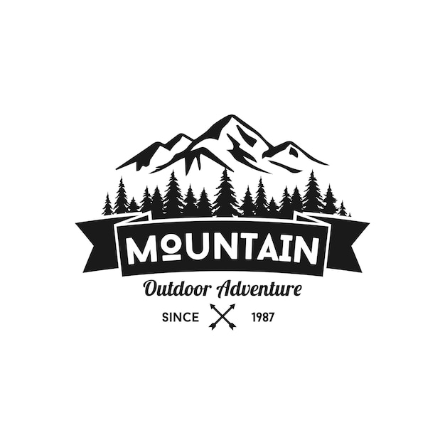 Vector mountain icon logo vector illustration design template