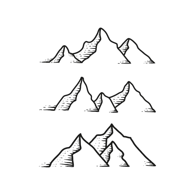 Векторная иллюстрация логотипа горы для концепции графического дизайна спорта на открытом воздухе
