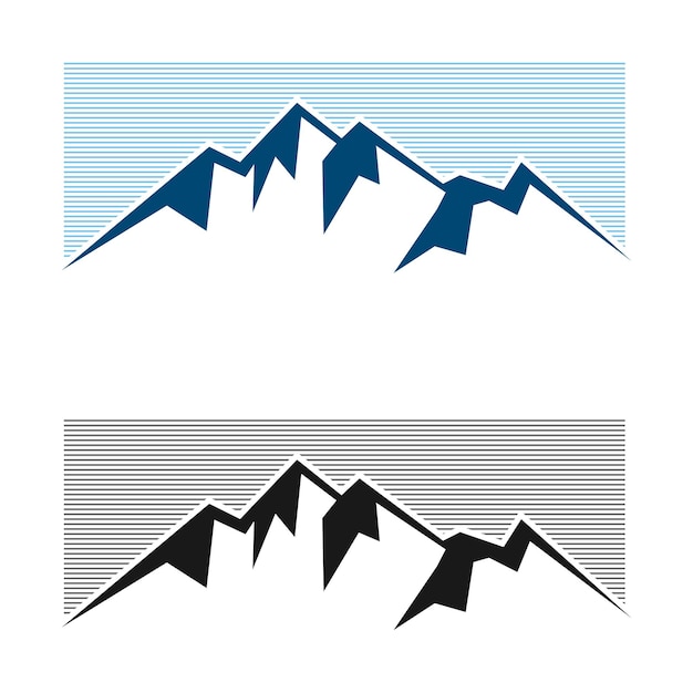 Vettore icona della montagna logo vector template illustration design vector eps 10