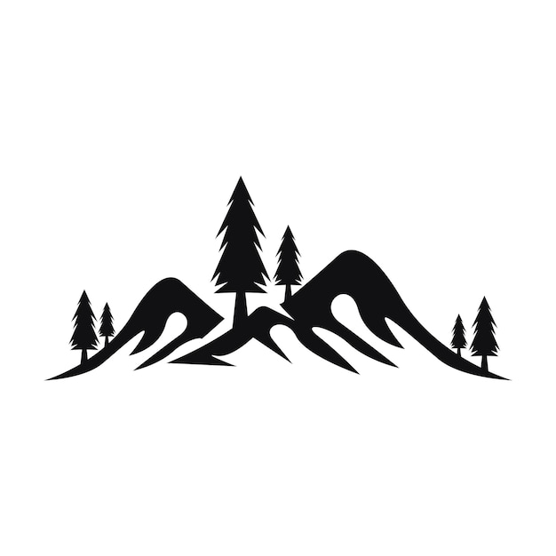 Vector mountain icon logo vector template illustration