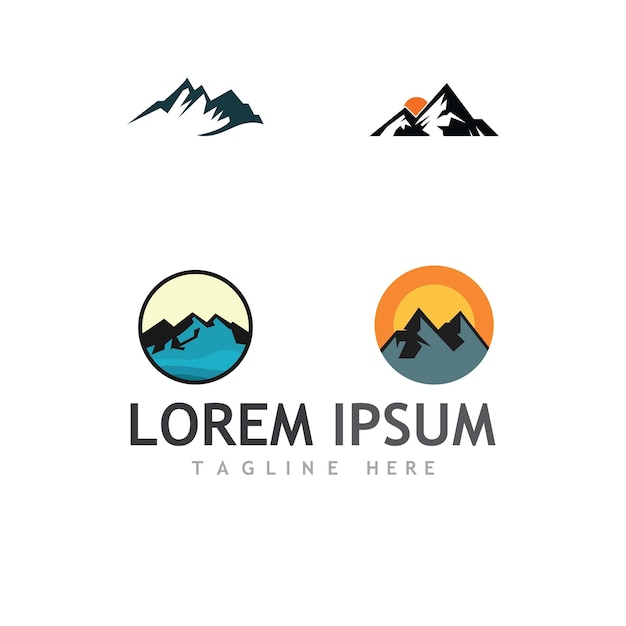 Premium Vector | Mountain icon logo