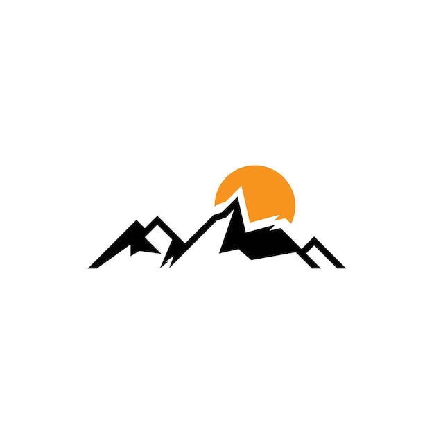 Logo dell'icona della montagna