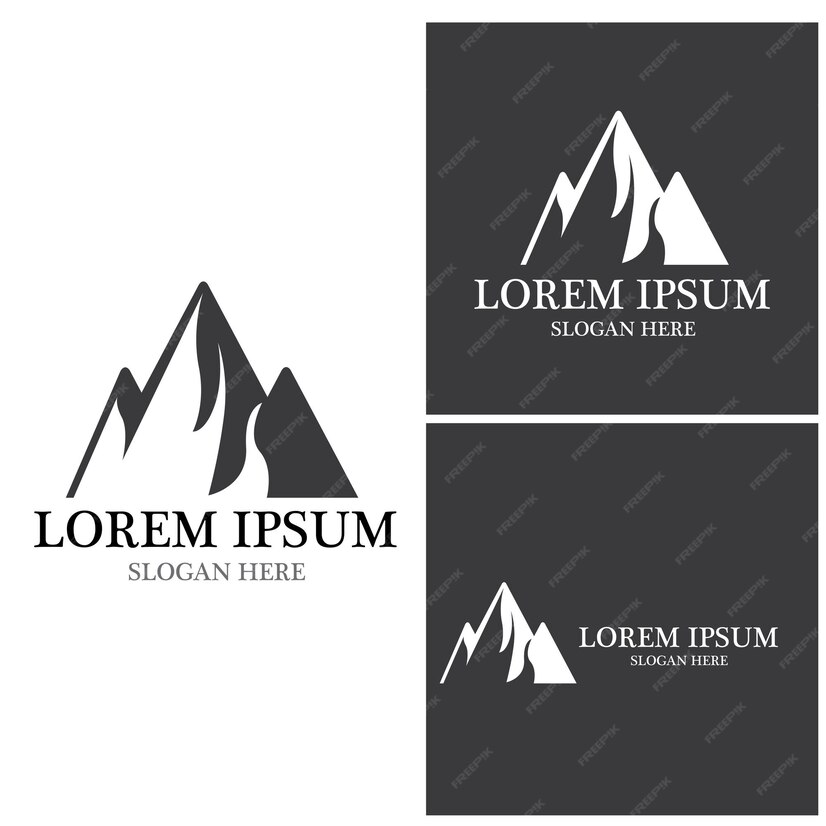 Premium Vector | Mountain icon logo