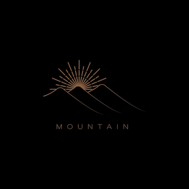 Vector mountain icon logo