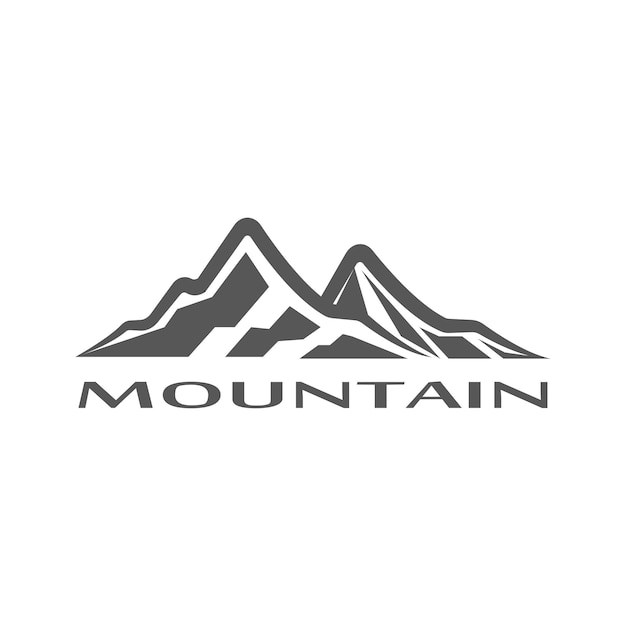 Logo dell'icona della montagna