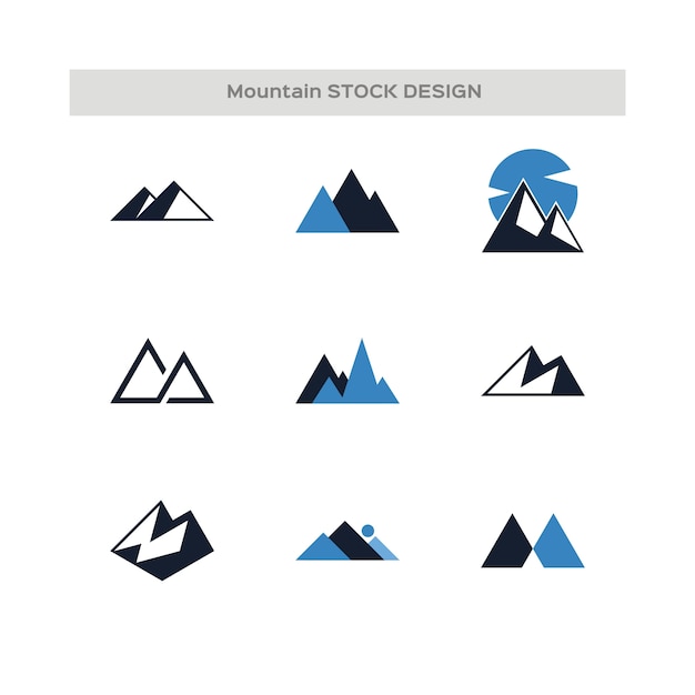 Mountain icon set