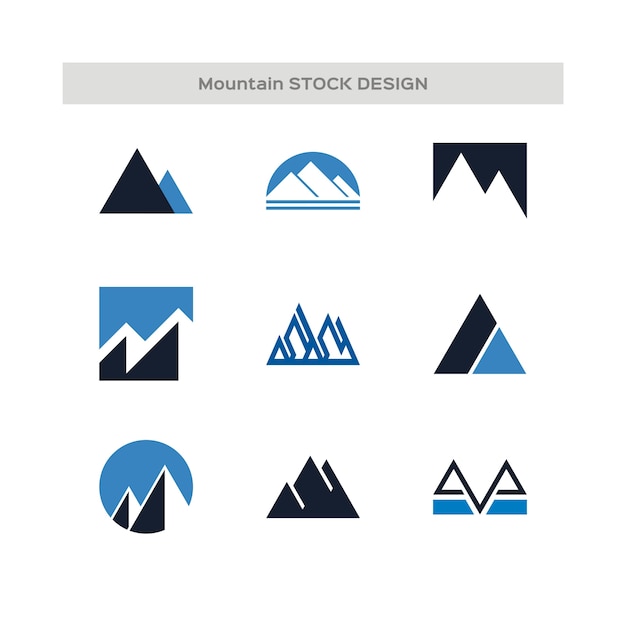 Mountain icon set