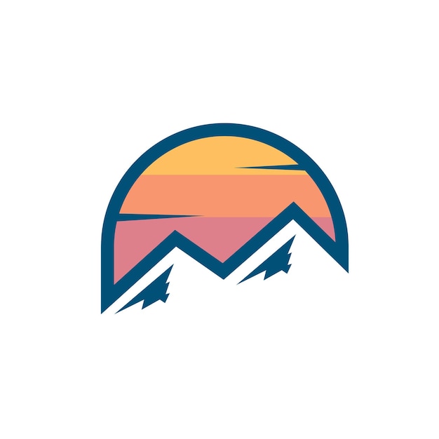 Vector mountain icon vector illustration concept design