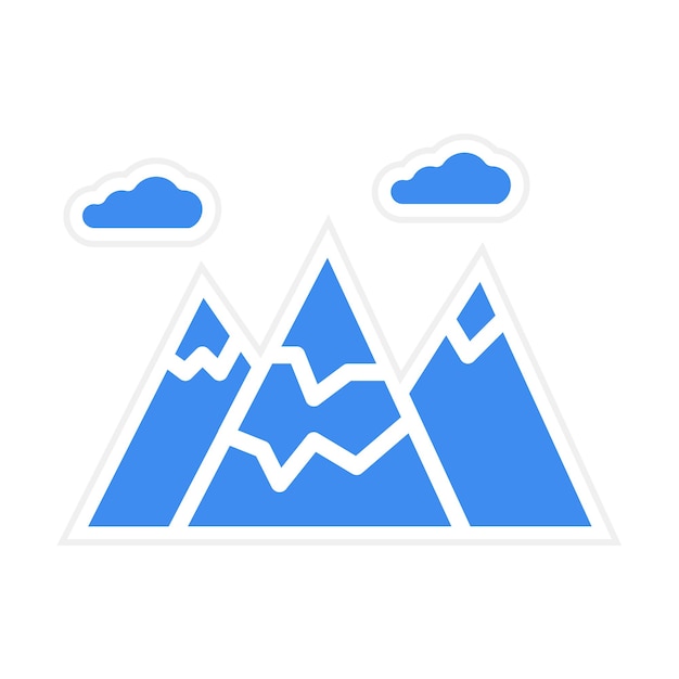 Vector mountain icon vector image can be used for ski resort