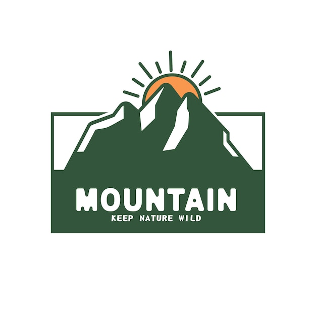 Illustrazione di montagna avventura all'aperto grafica vettoriale per magliette e altri usi