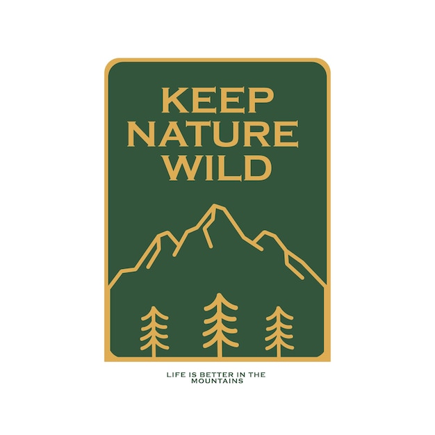 Vector mountain illustration outdoor adventure vector graphic for t shirt and other uses