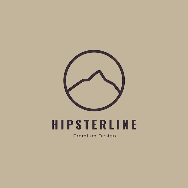 サークルラインのロゴロゴデザインイラストの山