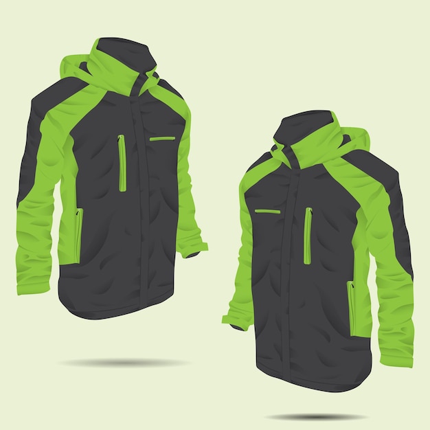 mountain jacket mockup design vector parachute jacket_