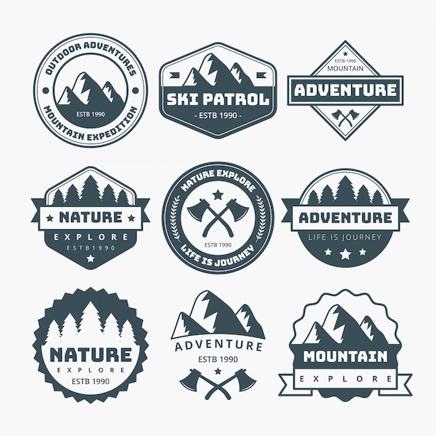 Mountain labels design