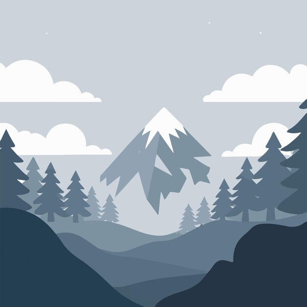 Mountain Landscape Backgrounds illustration