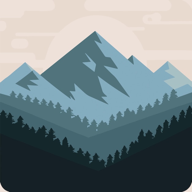 Mountain Landscape Backgrounds illustration