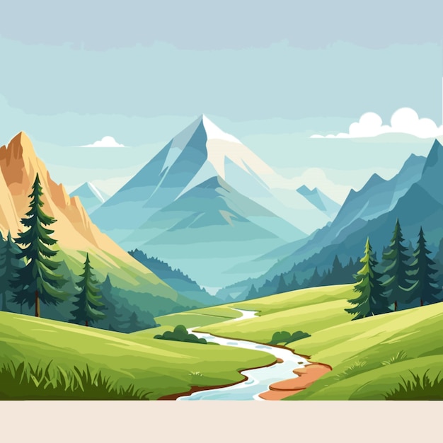 Mountain landscape vector