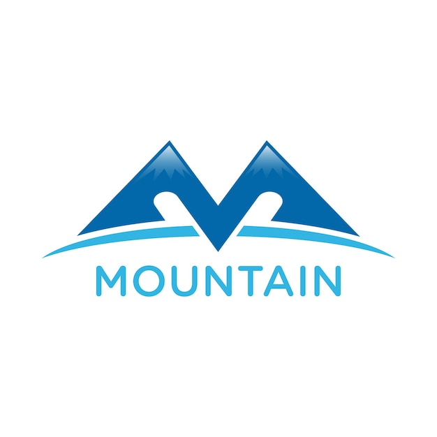 Vector mountain letter m logo vector