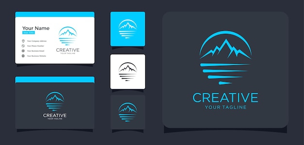 Mountain logo Abstract design inspiration