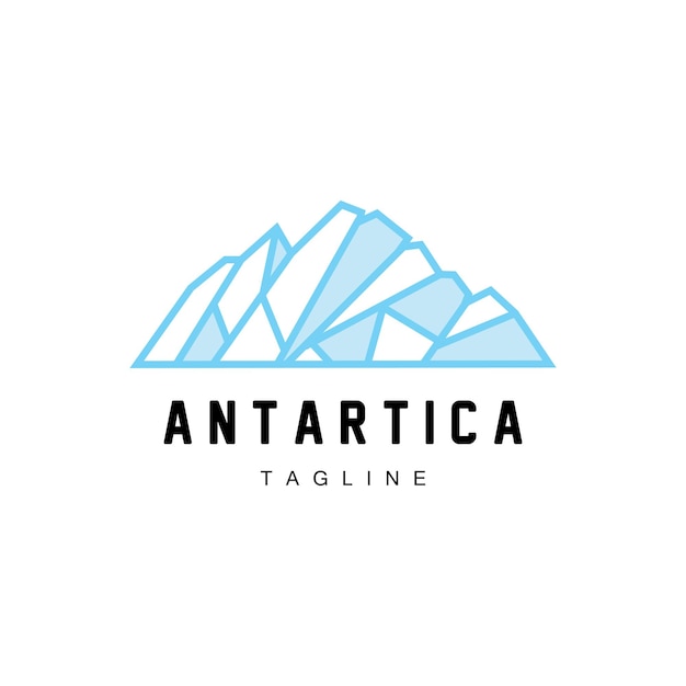 Mountain Logo Antarctic Iceberg Logo Design Nature Landscape Vector Product Brand Illustration Icon