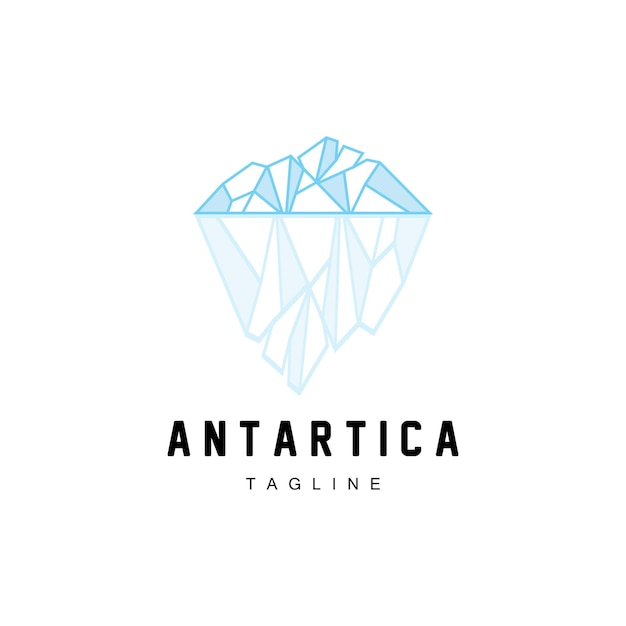 Mountain Logo Antarctic Iceberg Logo Design Nature Landscape Vector Product Brand Illustration Icon