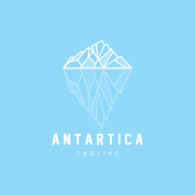 Mountain Logo Antarctic Iceberg Logo Design Nature Landscape Vector Product Brand Illustration Icon