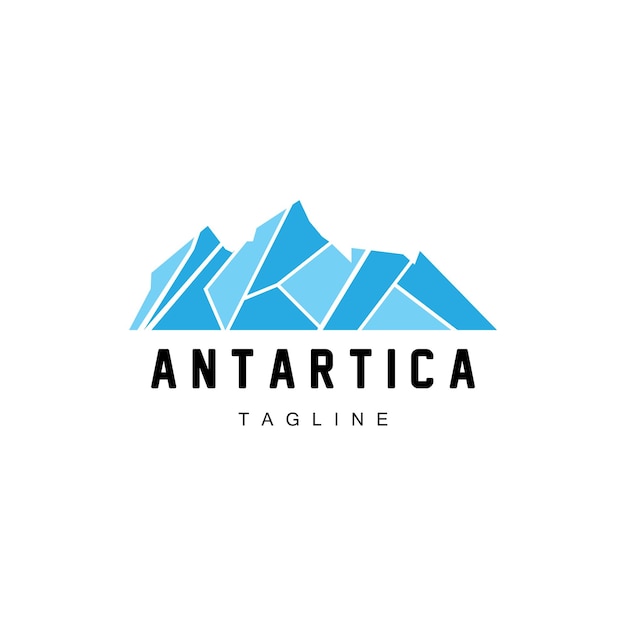 Mountain Logo Antarctic Iceberg Logo Design Nature Landscape Vector Product Brand Illustration Icon