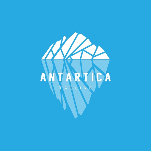 Mountain Logo Antarctic Iceberg Logo Design Nature Landscape Vector Product Brand Illustration Icon