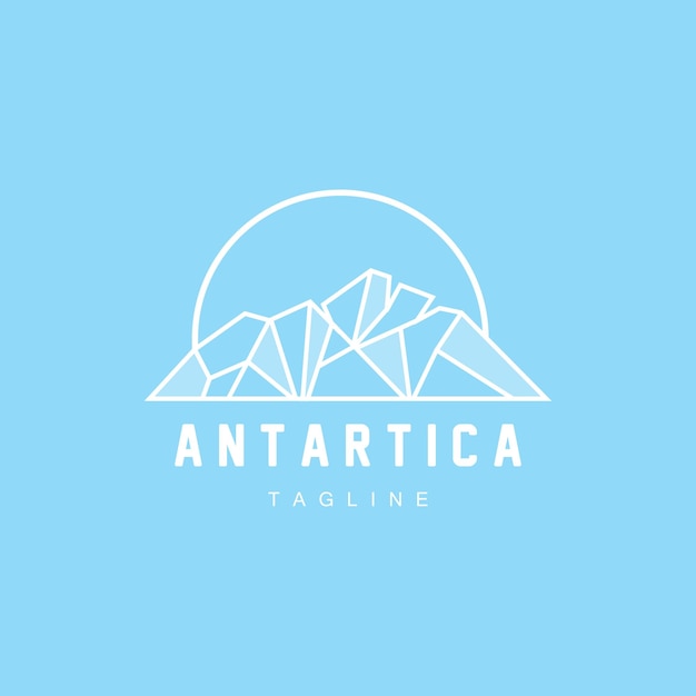 Mountain Logo Antarctic Iceberg Logo Design Nature Landscape Vector Product Brand Illustration Icon