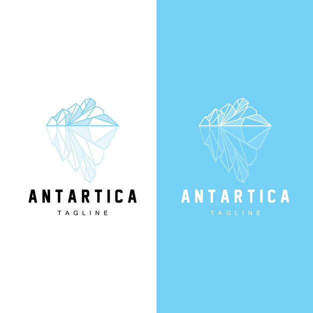 Mountain Logo Antarctic Iceberg Logo Design Nature Landscape Vector Product Brand Illustration Icon