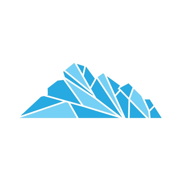 Mountain Logo Antarctic Iceberg Logo Design Nature Landscape Vector Product Brand Illustration Icon