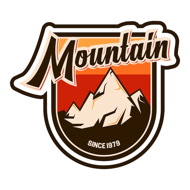 Distintivi di logo di montagna