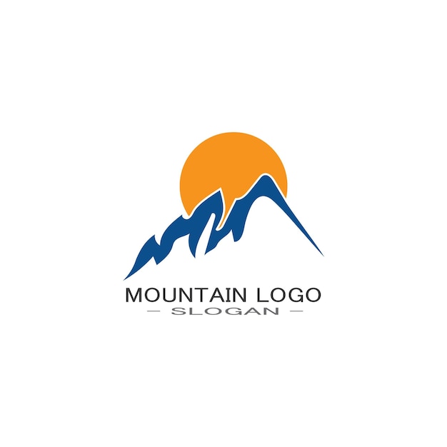 Mountain logo business template vector