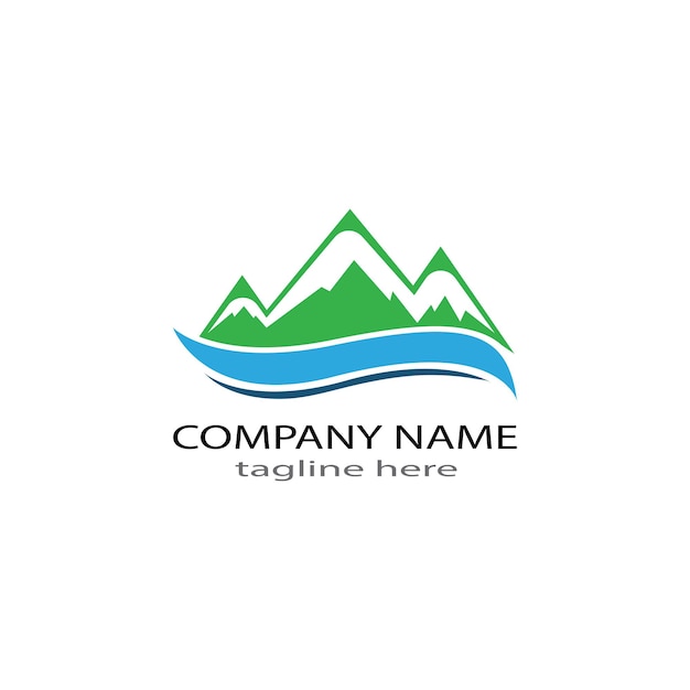 Mountain logo business template vector