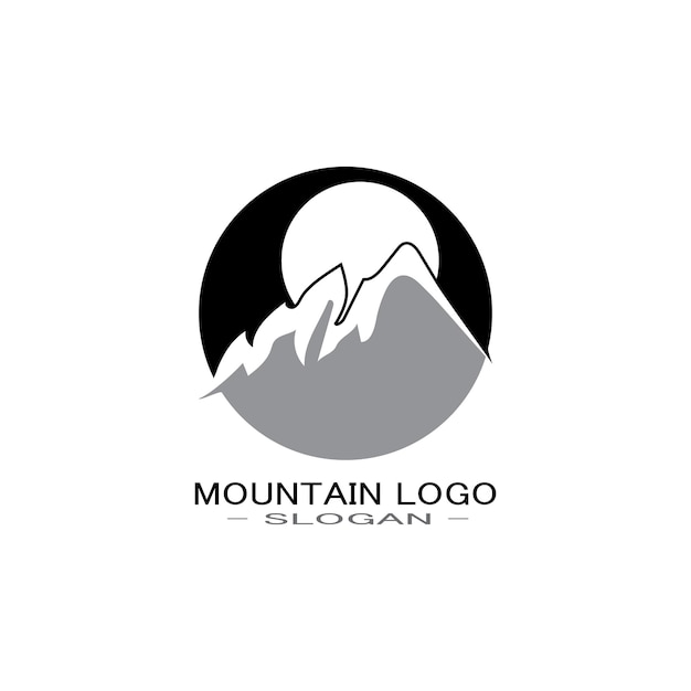 Горный логотип бизнес шаблон вектор