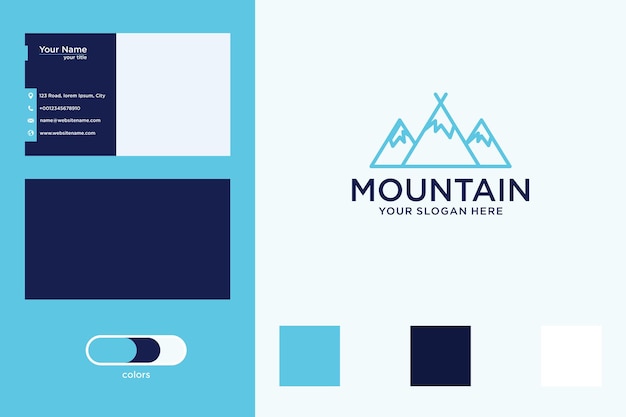 Logo di montagna e biglietto da visita