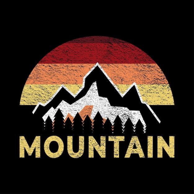 Mountain Logo Design Good for outdoor adventure hiking and travel