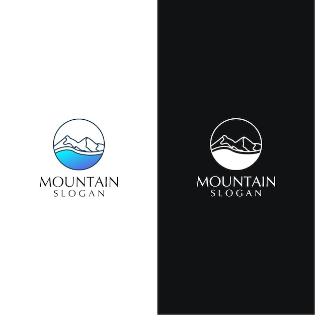 Mountain logo design icon template