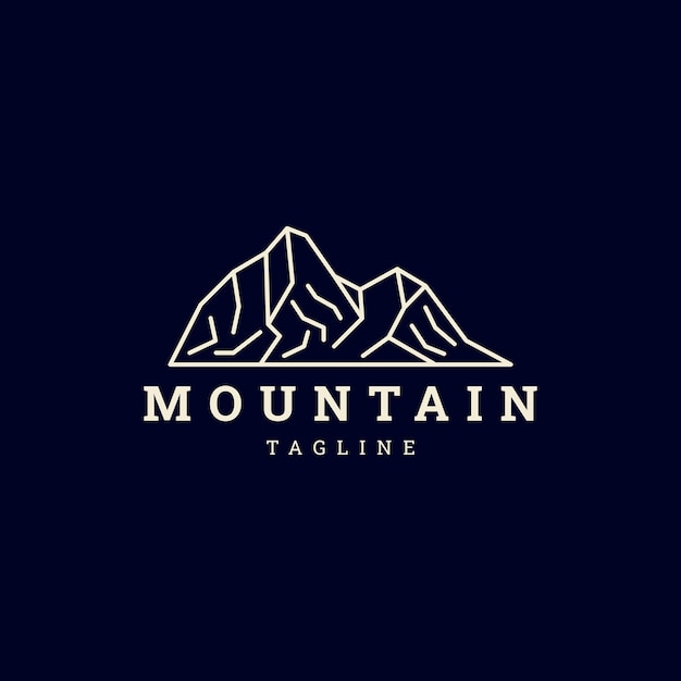 Vettore dell'icona del design del logo della montagna