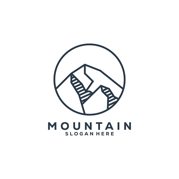 Mountain logo design icon vector