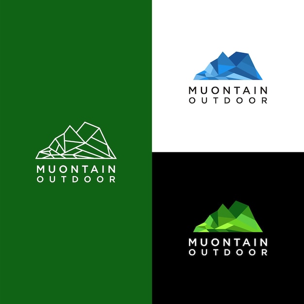 Vettore dell'icona del design del logo della montagna