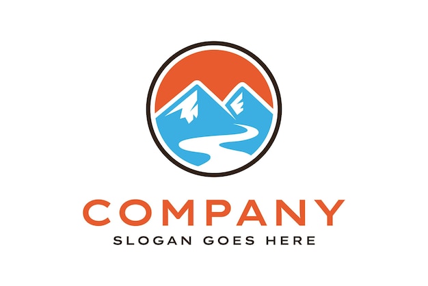 Mountain logo design perfect for adventure branding company