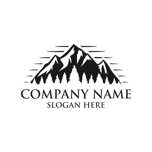 Mountain Logo Design Template Inspiration Vector Illustration