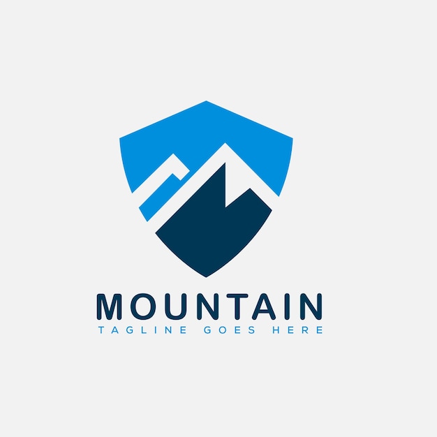 山のロゴ デザイン テンプレート ベクトル グラフィック ブランド要素