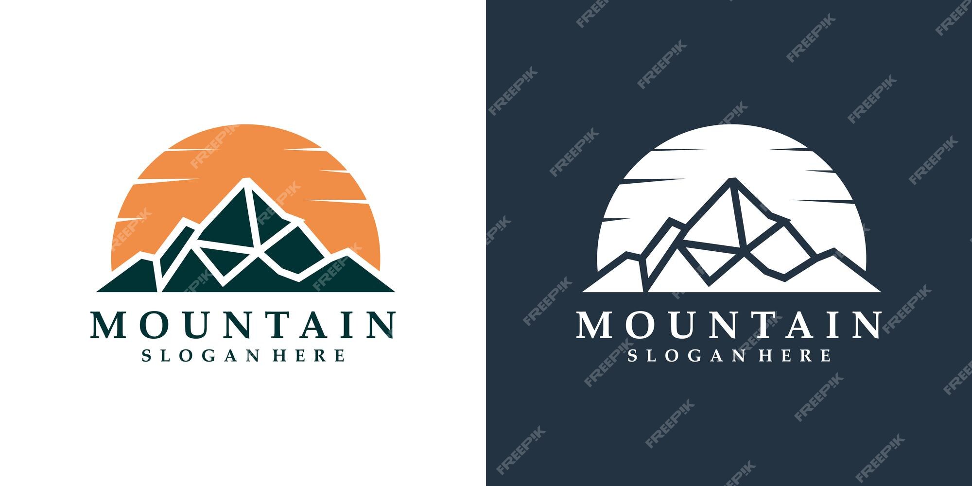 Premium Vector | Mountain logo design template
